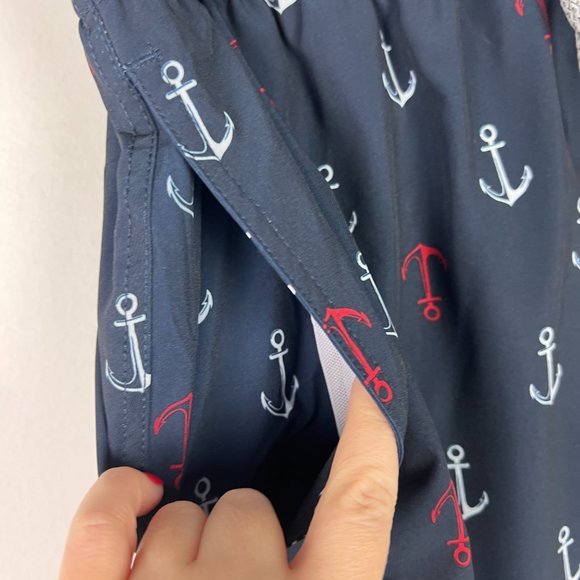 NWT Rainforest Ship Ahoy Swim Trunks Boardshorts Navy USA Size Medium M $69 NEW - Picture 9 of 16